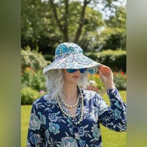 Etro Multicolor Floral Cotton Hat